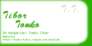 tibor tomko business card